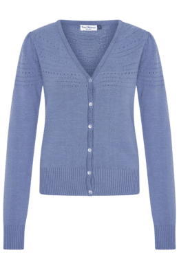Very Cherry Lucia V-Neck Cardigan Lavender
