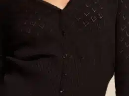 King Louie Cardi V Heart Ajour BCI Black