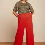 King Louie Peppa Pants Woven Crepe Fiery Red - La Vie en Rose Damesmode