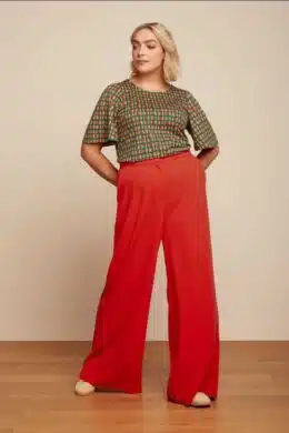 King Louie Peppa Pants Woven Crepe Fiery Red - La Vie en Rose Damesmode