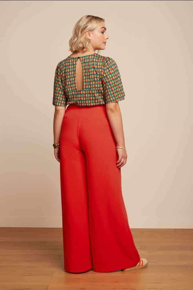 King Louie Peppa Pants Woven Crepe Fiery Red - La Vie en Rose Damesmode