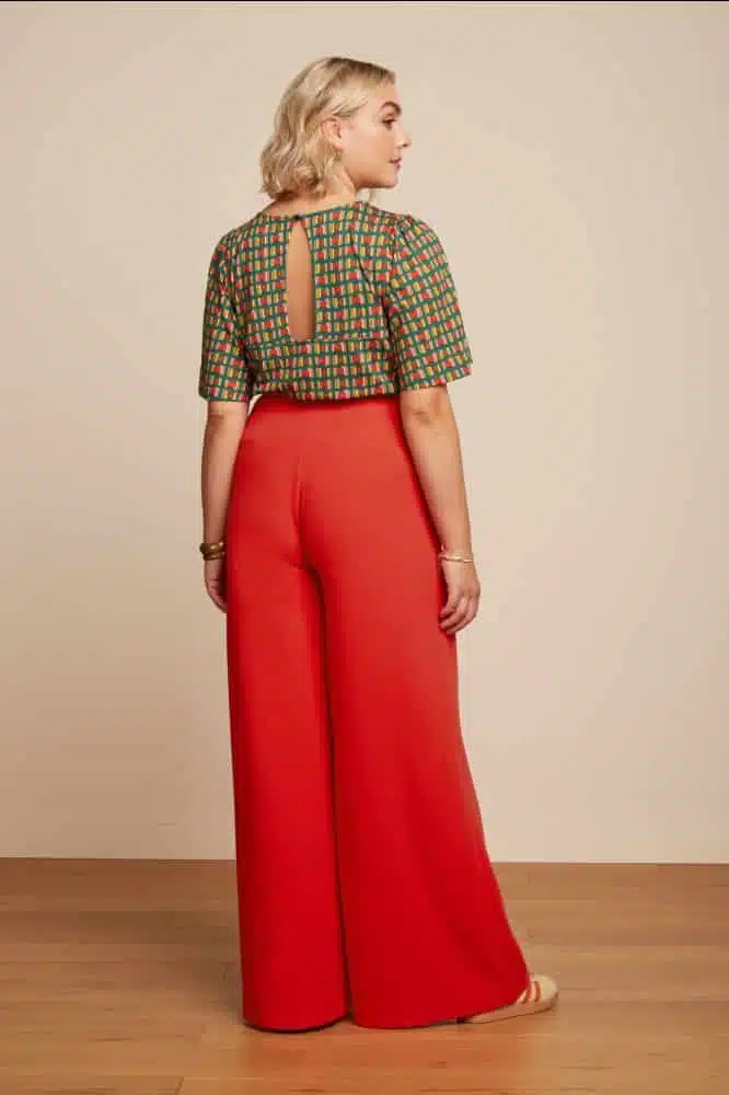 King Louie Peppa Pants Woven Crepe Fiery Red - La Vie en Rose Damesmode