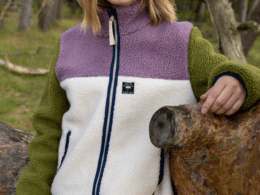 Danefae Danebirk Fleece Zip-Up Light Beige/Mauve/Olive