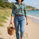 Larissa Shirt Citrus Floral Poseidon