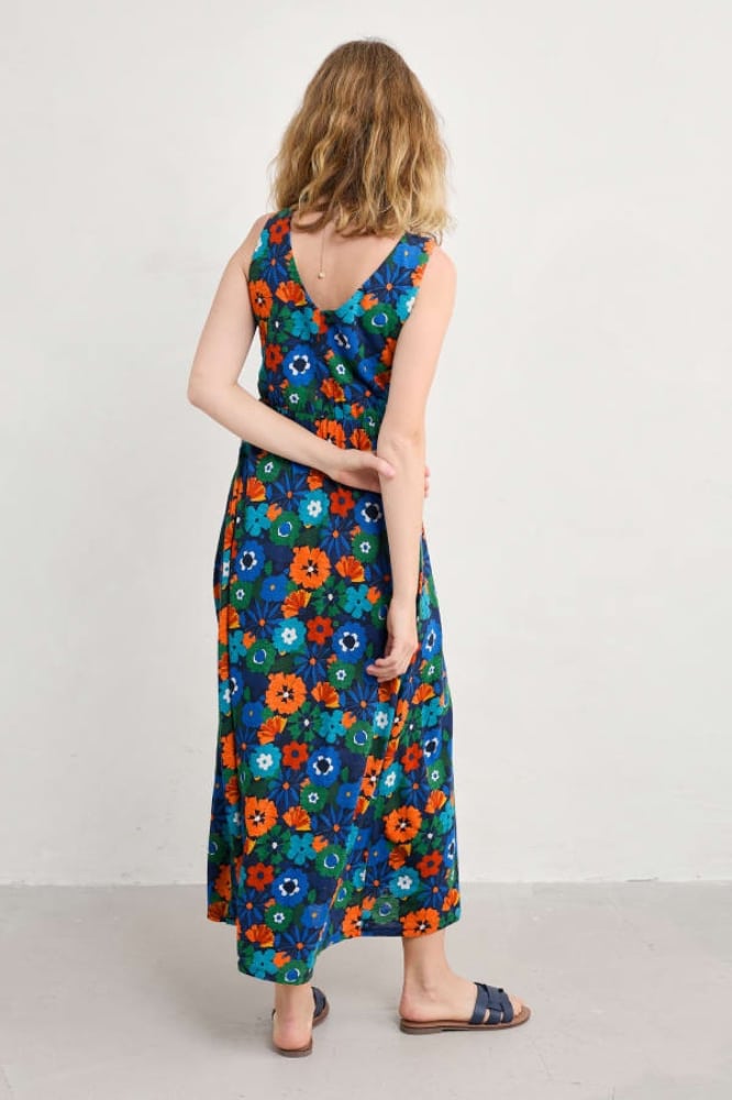 Seasalt Cornwall Polmanter Dress Screenprint Floral Maritime - La Vie en Rose Damesmode