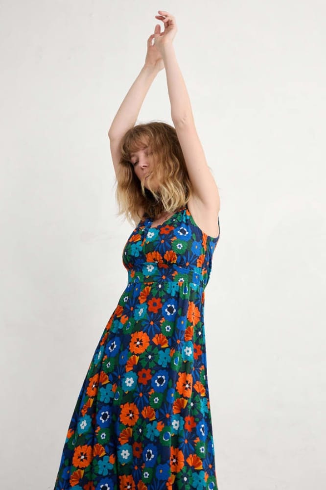 Seasalt Cornwall Polmanter Dress Screenprint Floral Maritime - La Vie en Rose Damesmode