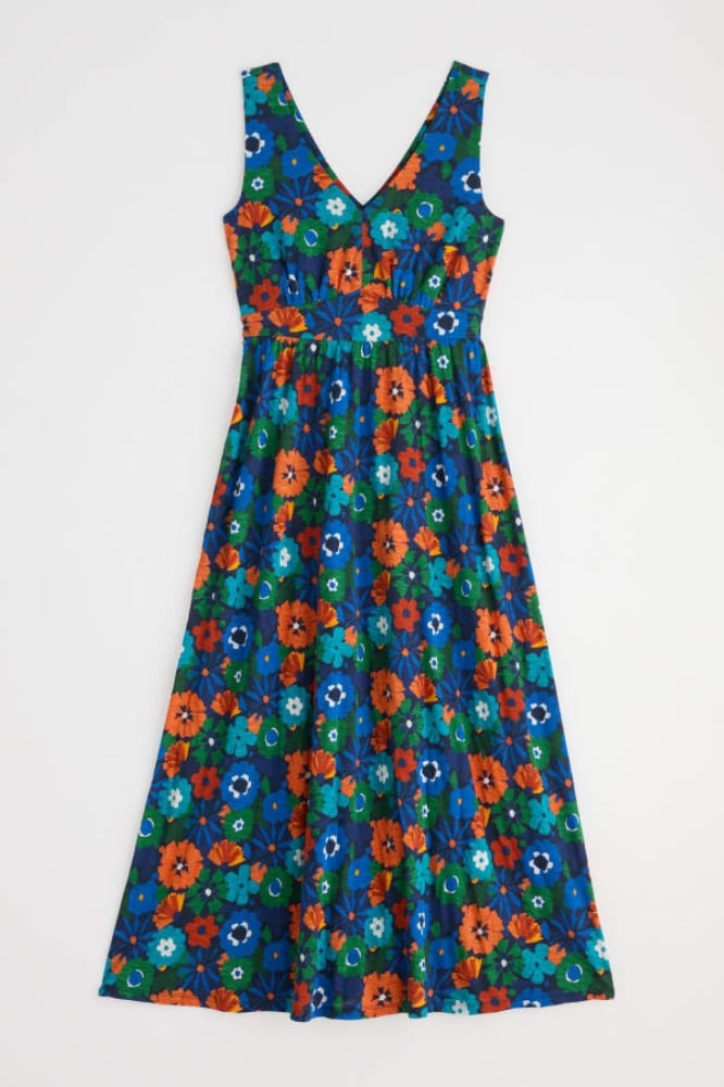 Seasalt Cornwall Polmanter Dress Screenprint Floral Maritime - La Vie en Rose Damesmode