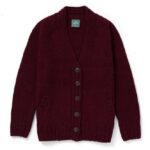 Aran Woollen Mills Ladies Donegal Cardigan Side Pockets Winter Berry - La Vie en Rose Damesmode