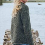 Aran Woollen Mills Ladies Roll Neck Raglan Crew Green - La Vie en Rose Damesmode