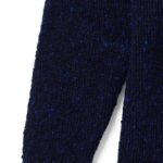 Aran Woollen Mills Ladies Roll Neck Raglan Crew Navy Nep - La Vie en Rose Damesmode