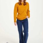 Aran Woollen Mills Ladies Roll Neck Raglan Crew Starfish - La Vie en Rose Damesmode