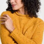 Aran Woollen Mills Ladies Roll Neck Raglan Crew Starfish - La Vie en Rose Damesmode