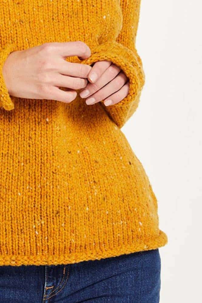 Aran Woollen Mills Ladies Roll Neck Raglan Crew Starfish - La Vie en Rose Damesmode