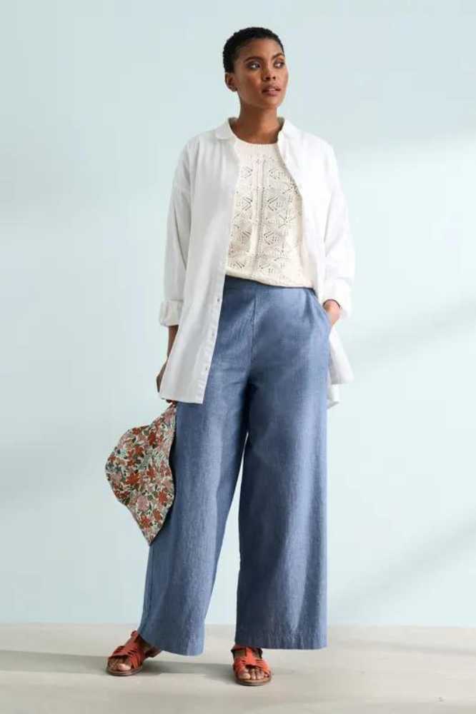 Calluna Trousers Mid Wash Cross Hatch