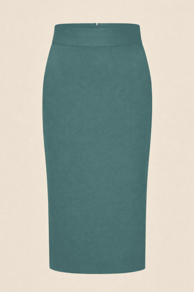 Classic Pencil Skirt Verdegris Heavy Punty Green – Very Cherry