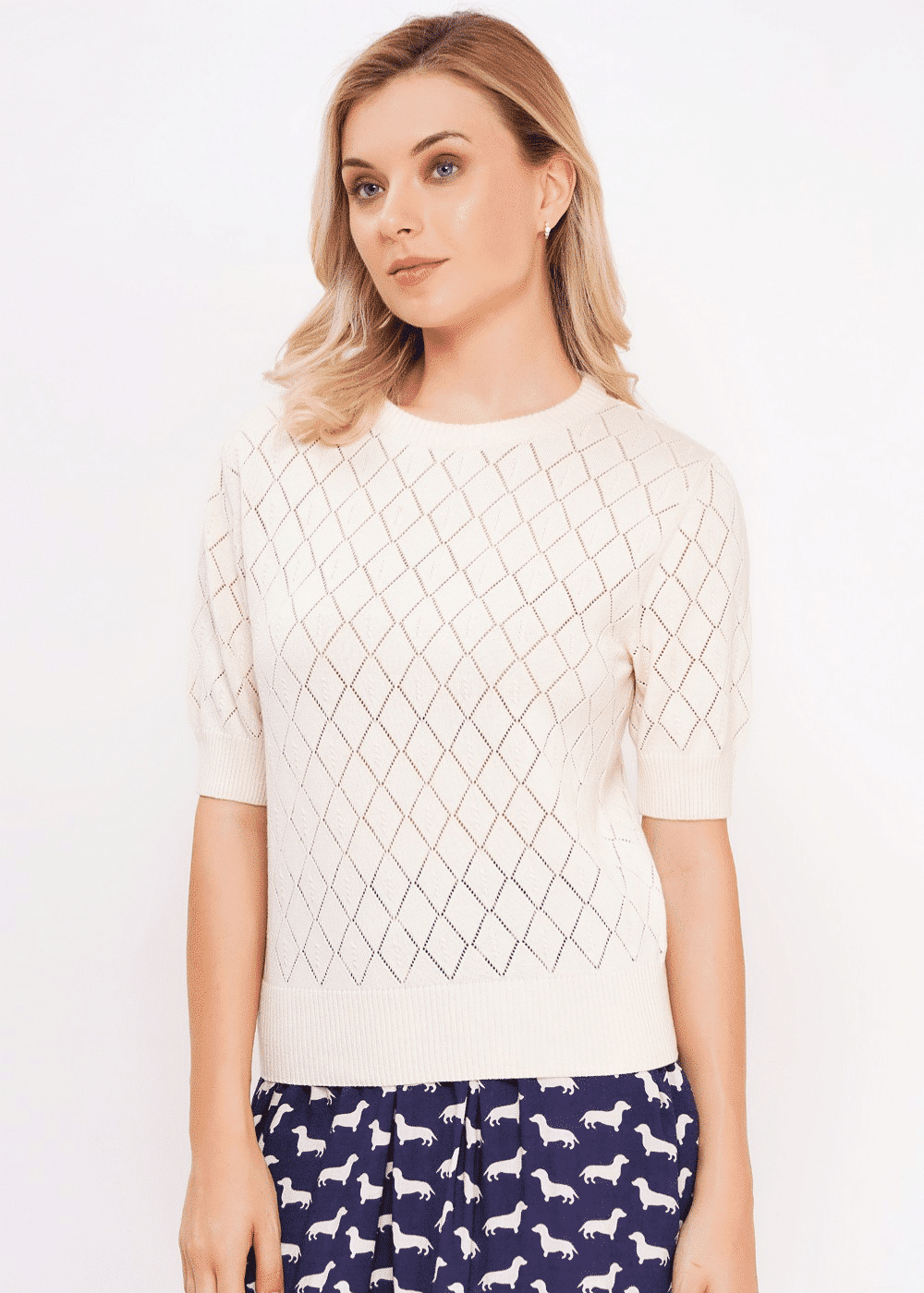 Circus Clothing Ivory Sweater CK143 - La Vie en Rose Damesmode