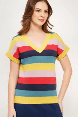 Circus Clothing Stripe Sweater ABZK5039 - La Vie en Rose Damesmode