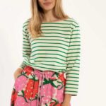 DANEFAE DANECARRIBEAN HEAVY COTTON TEE GRASS GREEN CHALK - LA VIE EN ROSE DAMESMODE
