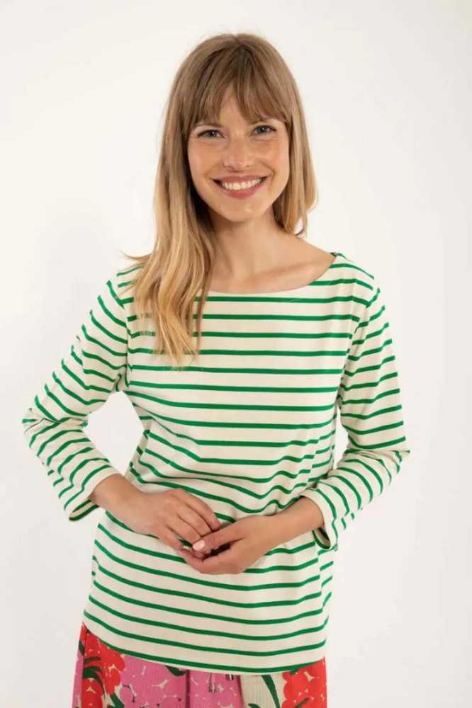 DANEFAE DANECARRIBEAN HEAVY COTTON TEE GRASS GREEN CHALK - LA VIE EN ROSE DAMESMODE