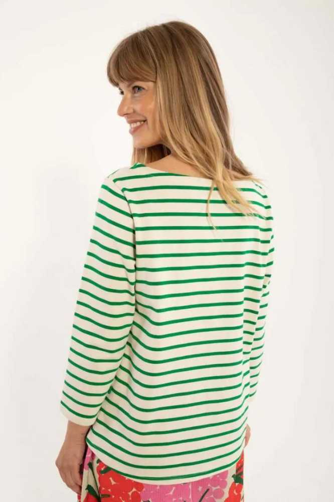 DANEFAE DANECARRIBEAN HEAVY COTTON TEE GRASS GREEN CHALK - LA VIE EN ROSE DAMESMODE