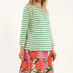 DANEFAE DANECARRIBEAN HEAVY COTTON TEE GRASS GREEN CHALK - LA VIE EN ROSE DAMESMODE