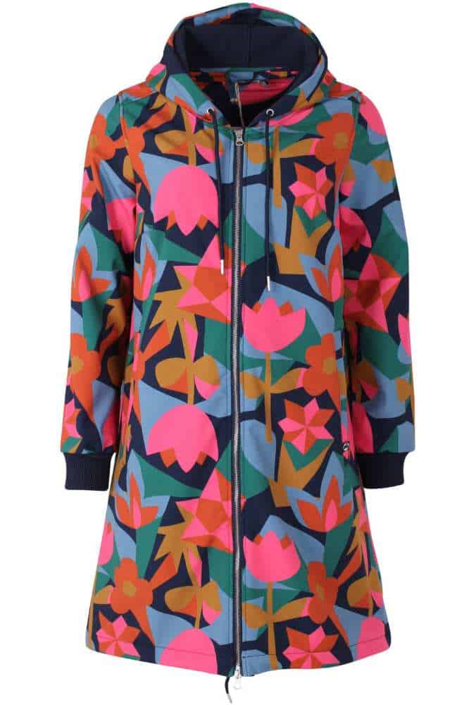 Danefae Danekarla Softshell Dark Navy Geofleur - La Vie en Rose Damesmode