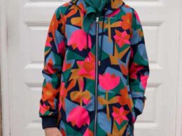 Danefae Danekarla Softshell Dark Navy Geofleur - La Vie en Rose Damesmode