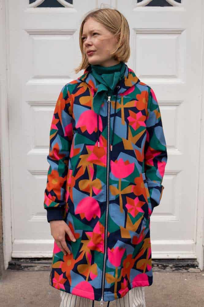 Danefae Danekarla Softshell Dark Navy Geofleur - La Vie en Rose Damesmode