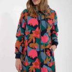 Danefae Danekarla Softshell Dark Navy Geofleur - La Vie en Rose Damesmode
