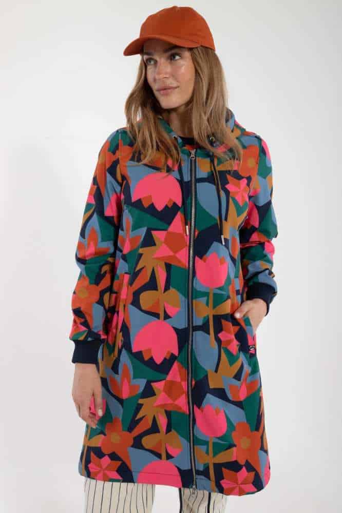 Danefae Danekarla Softshell Dark Navy Geofleur - La Vie en Rose Damesmode