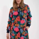 Danefae Danekarla Softshell Dark Navy Geofleur - La Vie en Rose Damesmode