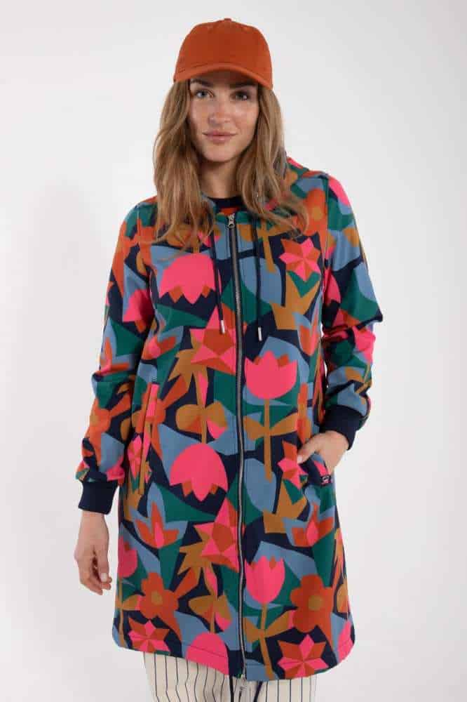 Danefae Danekarla Softshell Dark Navy Geofleur - La Vie en Rose Damesmode