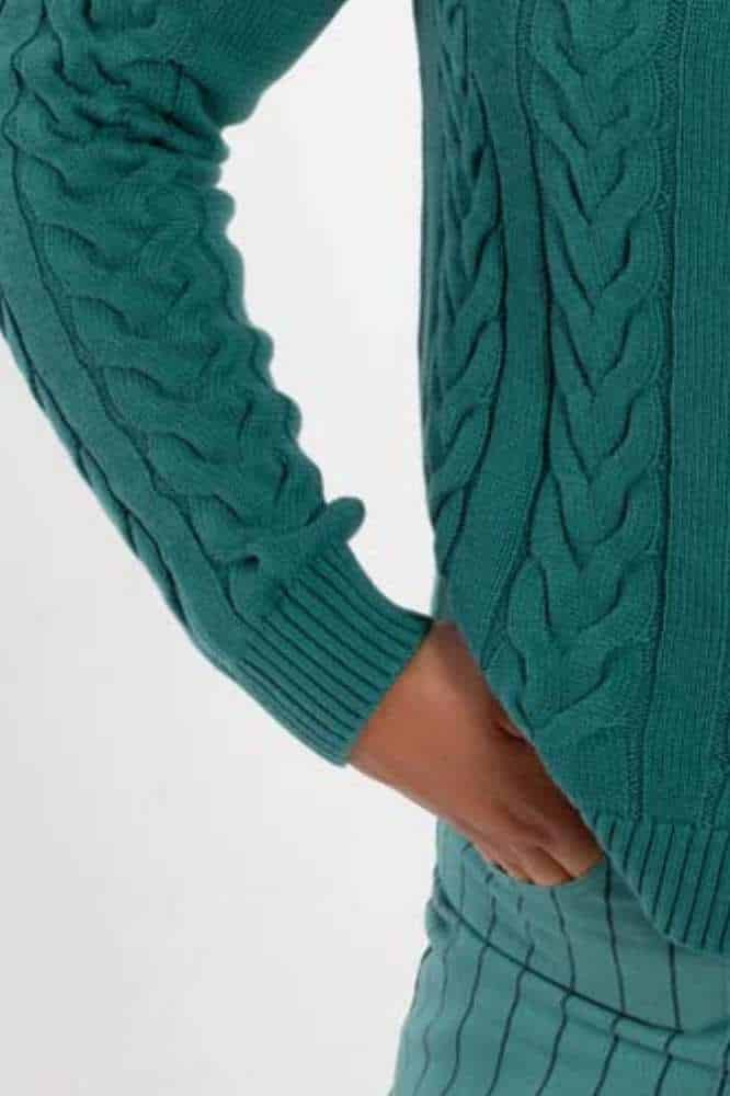 Danefae Danetwister Cable Sweater Light Slate - La Vie en Rose Damesmode