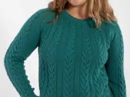 Danefae Danetwister Cable Sweater Light Slate - La Vie en Rose Damesmode