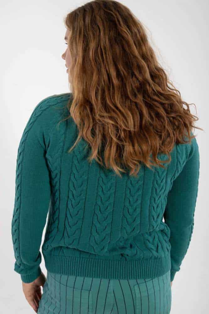 Danefae Danetwister Cable Sweater Light Slate - La Vie en Rose Damesmode