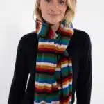 Danefae Danebundle-up Merino Scarf Royal Stripe