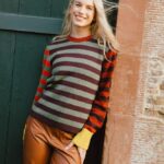 Eribé Stobo Stripe Sweater Harissa - La Vie en Rose Damesmode (1)