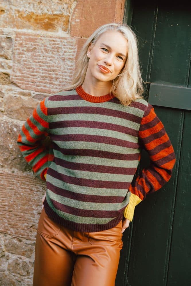 Eribé Stobo Stripe Sweater Harissa - La Vie en Rose Damesmode (1)