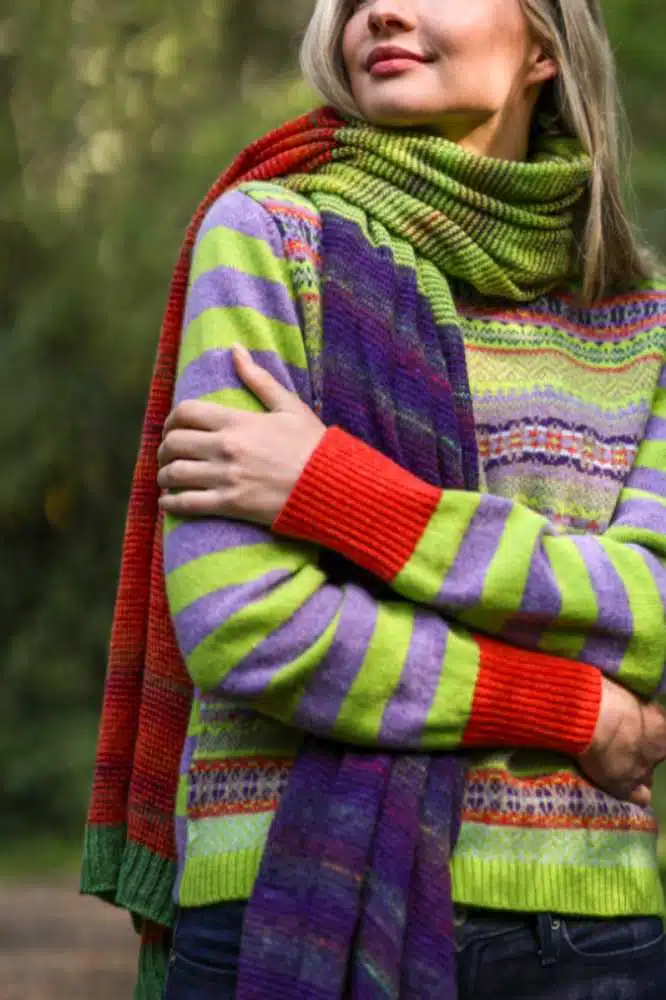 Eribé Treeline Wrap Aubergine- La Vie en Rose Damesmode