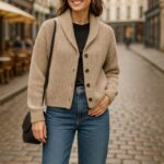 Eye Robin Shawl Cardigan Eggshell - La Vie en Rose Damesmodev