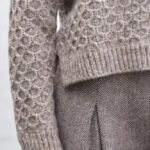Fisherman out of Ireland Alpaca Honeycomb Stitch Sweater Stone - La Vie en Rose Damesmode Enkhuizen