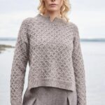 Fisherman out of Ireland Alpaca Honeycomb Stitch Sweater Stone - La Vie en Rose Damesmode Enkhuizen
