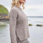 Fisherman out of Ireland Alpaca Honeycomb Stitch Sweater Stone - La Vie en Rose Damesmode Enkhuizen