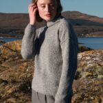 Fisherman out of Ireland Funnel Neck Slouchy Sweater Grey Extrafine Merino - La Vie en Rose Damesmode Enkhuizen