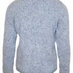 Fisherman out of Ireland Merino Wool Knitted Ladies Sweater Blue Mist - La Vie en Rose Damesmode