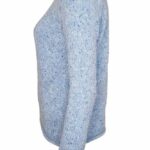 Fisherman out of Ireland Merino Wool Knitted Ladies Sweater Blue Mist - La Vie en Rose Damesmode