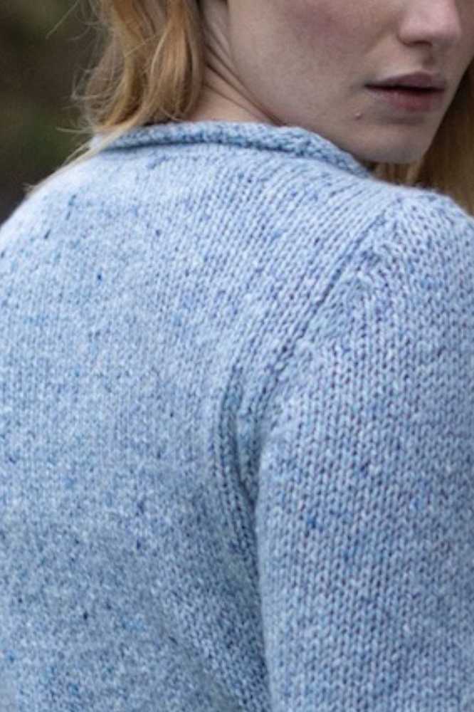 Fisherman out of Ireland Merino Wool Knitted Ladies Sweater Blue Mist SG433V- La Vie en Rose Damesmode