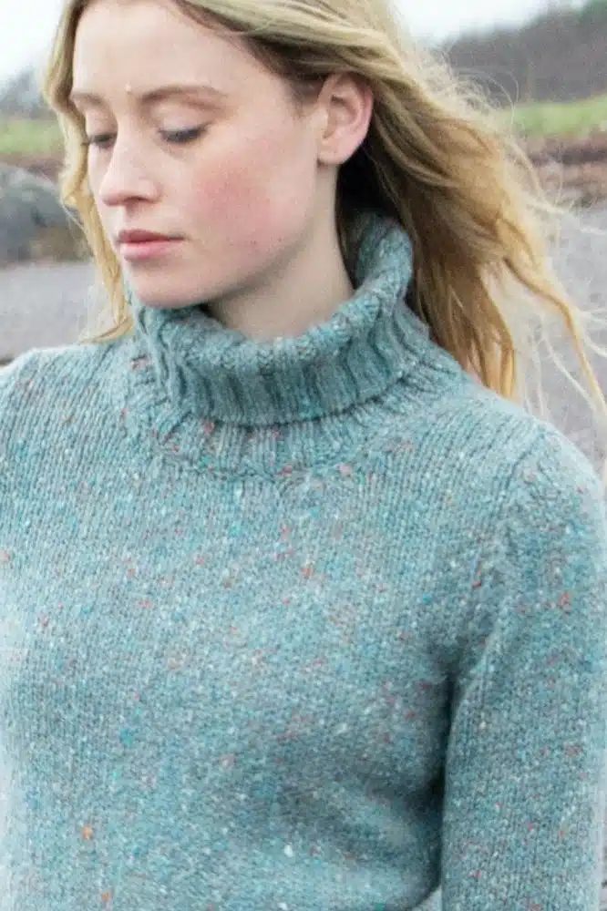 Fisherman out of Ireland Polo Neck Sweater Seafoam - La Vie en Rose Damesmode Enkhuizen