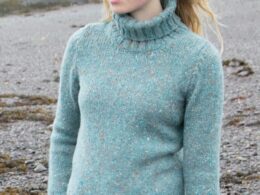 Fisherman out of Ireland Polo Neck Sweater Seafoam - La Vie en Rose Damesmode Enkhuizen