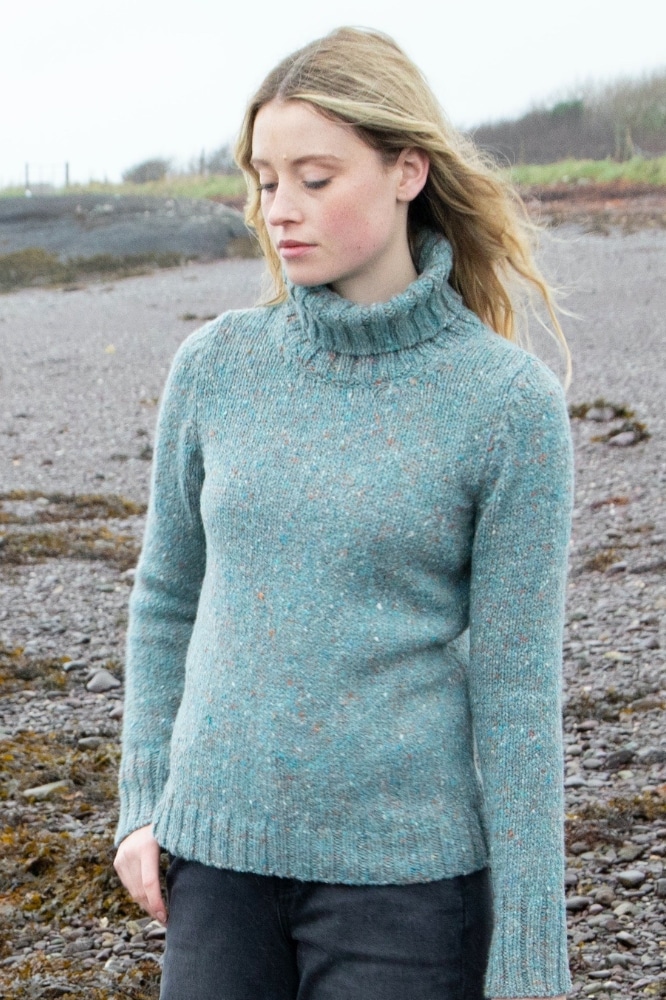 Fisherman out of Ireland Polo Neck Sweater Seafoam - La Vie en Rose Damesmode Enkhuizen